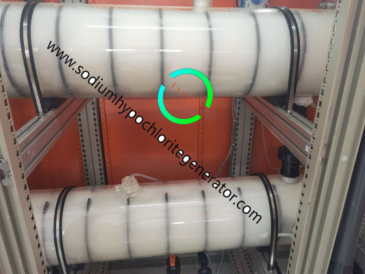 Large high efficiency on set sodium hypochlorite generator