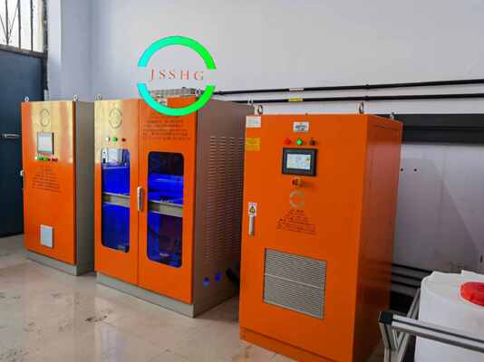Large efficient on site sodium hypochlorite generator